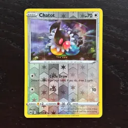 Chatot 112/159 Pokemon Crown Zenith Sword & Shield Reverse Holo Common NM - Image 1