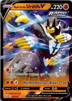 Pokemon TCG Rapid Strike Urshifu V - 087/163 - Ultra Rare - Near Mint (SKU 1-4) - Image 1