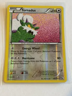 Pokemon TCG NM-M condition Tornadus 108/113 Reverse Rare Legendary Treasures - Image 1