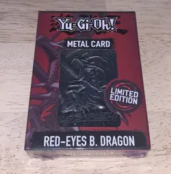 Yu-Gi-Oh! Red Eyes B Dragon Limited Edition Metal Card Fanattik Black - Image 1