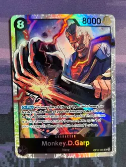 Monkey.D.Garp SR One Piece OP11-095 A Fist of Divine Speed Foil Near Mint - Image 1