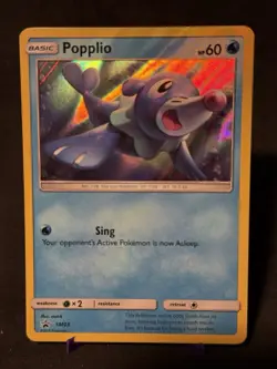 Pokemon TCG Popplio SM Black Star Promo Holo Card SM03 - Image 1