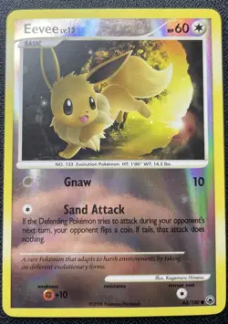 Pokemon Eevee 63/100 Reverse Holo Majestic Dawn 2008 Common Card MP / HP - Image 1