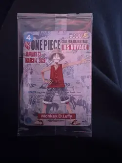 Bandai One Piece Card Game Monkey.D.Luffy US Voyage Promo Card P-055 - Image 1