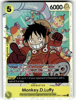 One Piece 500 Years in the Future Card Monkey.D.Luffy Foil OP07-109 Super Rare - Image 1