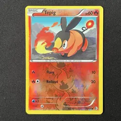 Tepig Reverse Holo 24/149 Boundaries Crossed Pokemon Card - Image 2