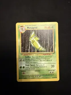 Pokemon TCG Metapod Base Set Card 54/102 Regular LP Vintage - Image 1