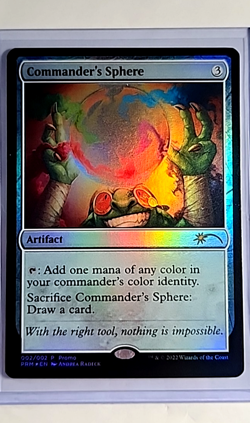 2022 MTG Magic The Gathering WPN Gateway Promo Foil #2 Commander's Sphere LP - Image 1