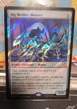 SURGE FOIL Big Mother Mouser R 37 - Teenage Mutant Ninja Turtles TMNT MTG - Image 1