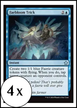 MTG - 4 x Faebloom Trick - Foundations - Playset 4x x4 - Image 1