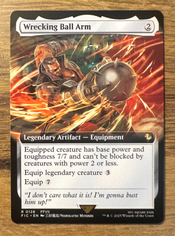 Magic MTG Final Fantasy Wrecking Ball Arm #128 *NON-FOIL* Extended Art Rare - Image 1