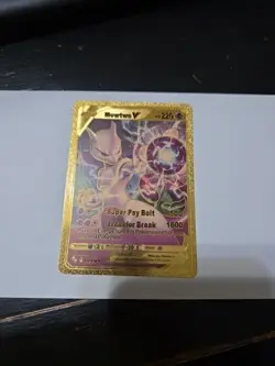 Mewtwo V 030/078 🔥 Pokemon Gold Foil Card Fan Art 🔥 - Image 4