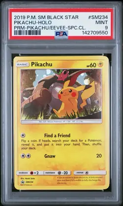 2019 POKEMON SM BLACK STAR PROMO #SM234 PIKACHU-HOLO PSA 9! - Image 1