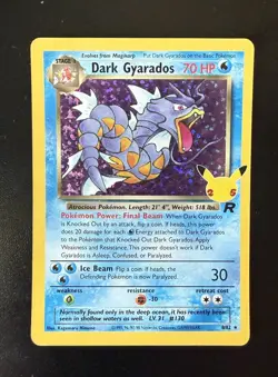 Pokemon Dark Gyarados TCG Holo Card Celebrations 8/82 NM Condition - Image 1