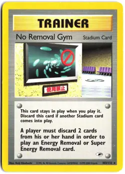 No Removal Gym 103/132 Rare Gym Heroes Pokemon - Image 1