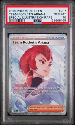 2025 POKEMON DRI EN-DESTINED RIVALS #237 TEAM ROCKET'S ARIANA PSA 10 GEM MINT - Image 1