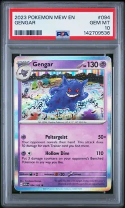 PSA 10 GEM MINT Gengar 094/165 Holo Rare Pokemon Scarlet & Violet 151 - Image 1