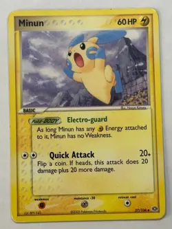 Pokemon TCG Minun 37/106 Emerald - HP - Image 1