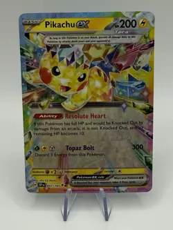 Pikachu ex Surging Sparks Ultra Rare Pokemon TCG 057/191 Scarlet & Violet SV08 - Image 1