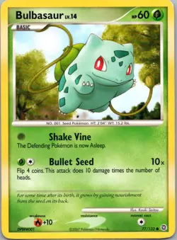 Pokemon TCG Bulbasaur 77/132 Secret Wonders LP - Image 1