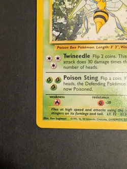Beedrill 1999 Pokemon Base Set Unlimited Rare #17/102 - MP - Image 2