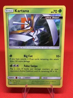 Kartana 19/214 – Unbroken Bonds – Lightly Played Holo Rare Pokemon - Image 1