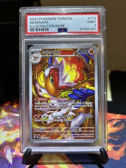 Infernape #173/167 PSA 9 Pokemon Scarlet & Violet Twilight Masquerade 2024 - Image 1