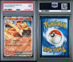 PSA 9 2023 Pokemon Mew En Charizard Ex 006/165 SV: 151 - Image 3