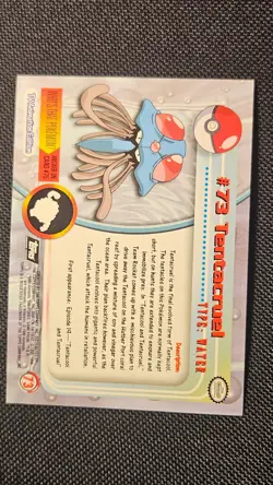 1999 Topps Pokemon TV #73 Tentacruel Holo Black Logo - moderately played *SP* - Image 3