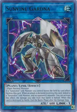 Yugioh - Sunvine Gardna (Ultra Rare) (1st Edition) - GFTP-EN022 P - Image 1