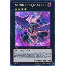 Yugioh CXyz Mechquipped Djinn Angeneral (Super Rare) (1st Edition) NUMH-EN036 P - Image 1