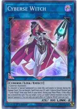 Yugioh - Cyberse Witch (Super Rare) (1st Edition) - MP19-EN098 P - Image 1