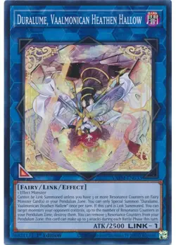Yugioh Duralume, Vaalmonican Heathen Hallow -Super Rare 1st EditionVASM-EN033 P - Image 1