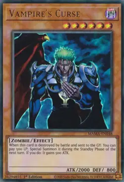Yugioh - Vampire's Curse (Ultra Rare) (1st Edition) - MAMA-EN048 P - Image 1