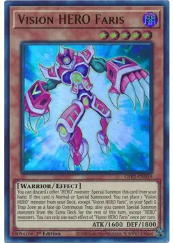 Yugioh - Vision HERO Faris (Ultra Rare) (1st Edition) - GFP2-EN059 P - Image 1