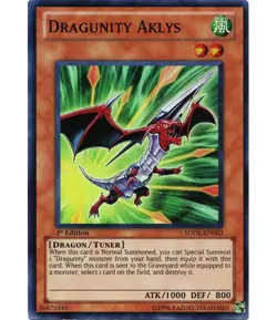 Yugioh - Dragunity Aklys (Super Rare) (1st Edition) - SDDL-EN003 P - Image 1