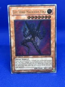 Evil Hero Malicious Edge - GLAS-EN003 1st Edition Ultimate Rare Yugioh!🔥 - Image 1