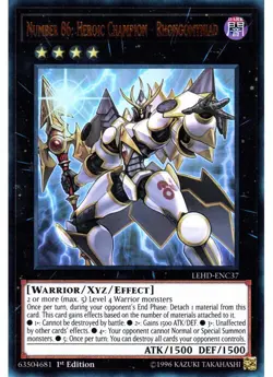 Yugioh Number 86 Heroic Champion - Rhongomyniad (Ultra Rare 1st Ed) LEHD-ENC37 P - Image 1