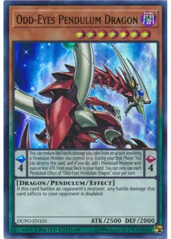 Yugioh - Odd-Eyes Pendulum Dragon (Ultra Rare) (Limited Edition) - DUPO-EN105 P - Image 1