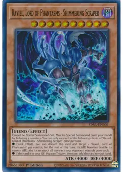 Yugioh Raviel, Lord of Phantasms - Shimmering Scraper - Ultra 1st SDSA-EN001 P - Image 1
