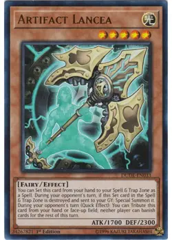 Yugioh - Artifact Lancea (Ultra Rare) (1st Edition) - DUDE-EN033 P - Image 1
