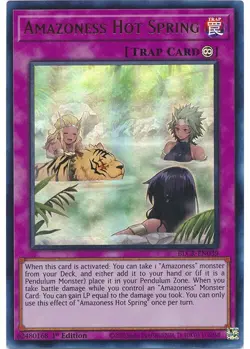 Yugioh - Amazoness Hot Spring (Ultra Rare) (1st Edition) - BLCR-EN039 P - Image 1