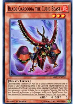 Yugioh Blade Garoodia the Cubic Beast (Ultra Rare) (1st Edition) - MVP1-EN034 P - Image 1