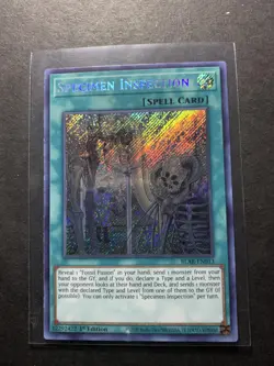 Yugioh - Specimen Inspection (Secret Rare) (1st Edition) - BLAR-EN013 (P) - Image 1