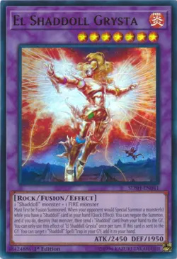 Yugioh - El Shaddoll Grysta (Ultra Rare) (1st Edition) - SDSH-EN041 P - Image 1