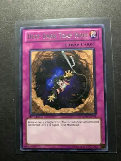 Yugioh - Deep Dark Trap Hole (Rare) (1st Edition) - PHSW-EN078 (P) - Image 1