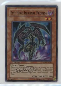 Evil HERO Infernal Prodigy 1st Ed. YuGiOh Jaden Yuki 3 Duelist Pack #DP06-EN008 - Image 1