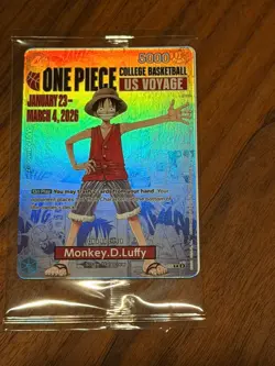 Monkey.D.Luffy (055) (College Basketball US Voyage) P-055 One Piece Promotion... - Image 1