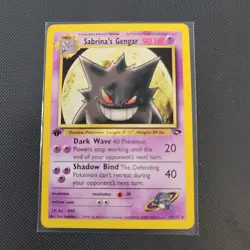 Sabrina's Gengar First Edition 29/132 Gym Challenge 1st Edition Pokemon Card - Image 1