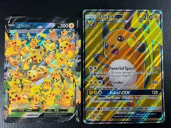 Pikachu V-UNION & Raichu GX SM90 Pokemon TCG Holo Jumbo Promo Cards A - Image 1